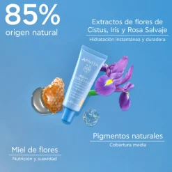 Aqua Beelicious Crema Fluida Iluminadora Hidratante Spf 30 con Color