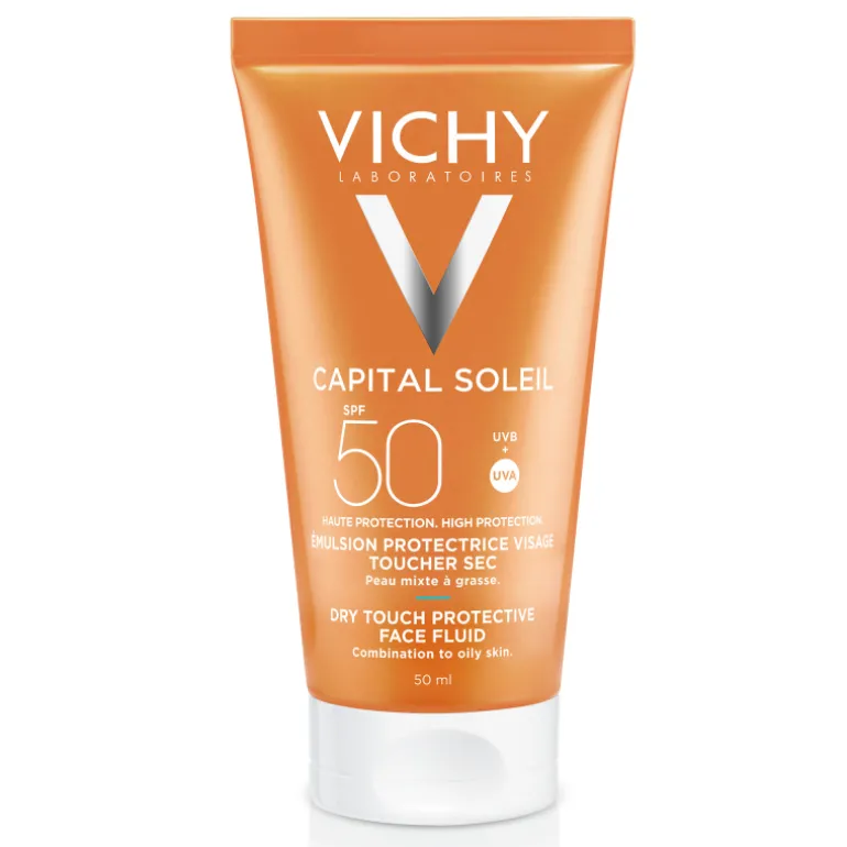 CAPITAL SOLEIL CREMA PROTECTORA ROSTRO TACTO SECO SPF 50