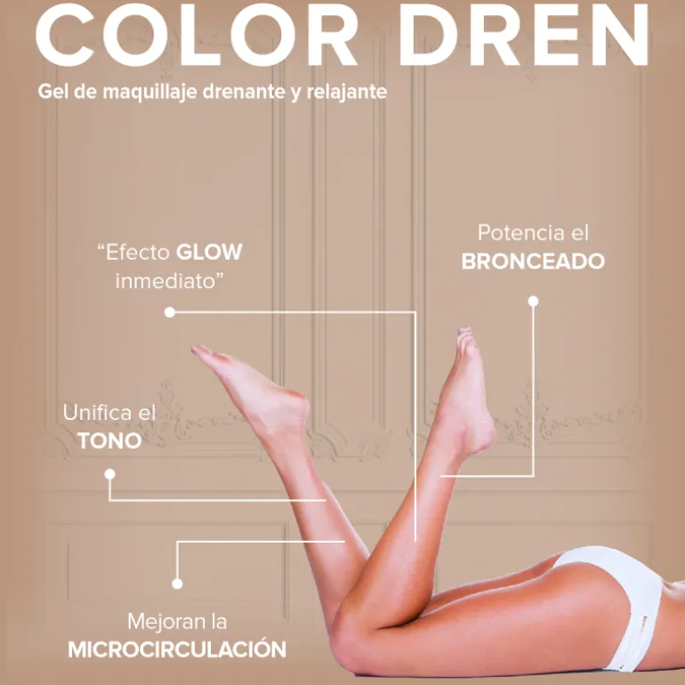 Color Dren Crema Maquillaje para Piernas Drenante Estiliza