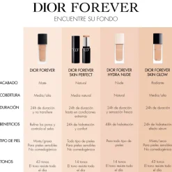 DIOR FOREVER HYDRA NUDEFondo de maquillaje acabado natural 24h hidratación 48h