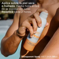 FOTOPROTECTOR TRANSPARENTE SPRAY WET SKIN SPF50