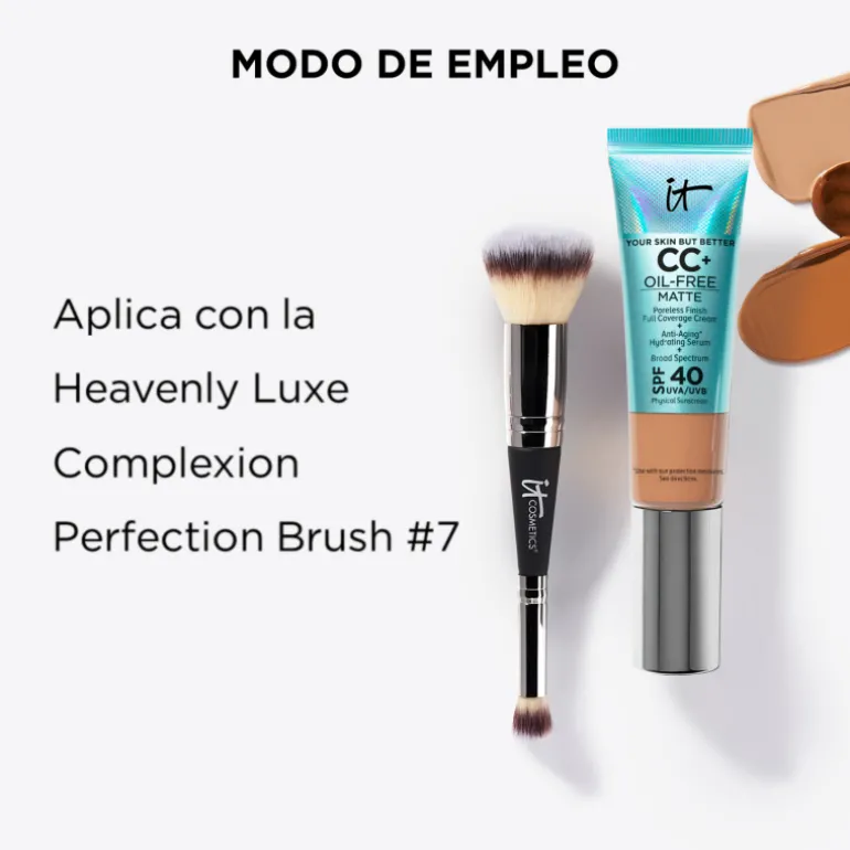 IT COSMETICS CC+ OIL-FREE MATTE BASE DE MAQUILLAJE CON SPF 40+