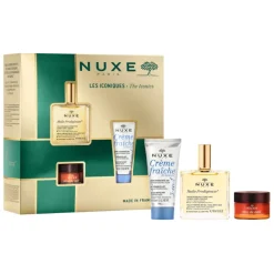 Set Huile Prodigieuse + Rêve de Miel Bálsamo de Labios + Crema Fraîche de beauté 3-en-1